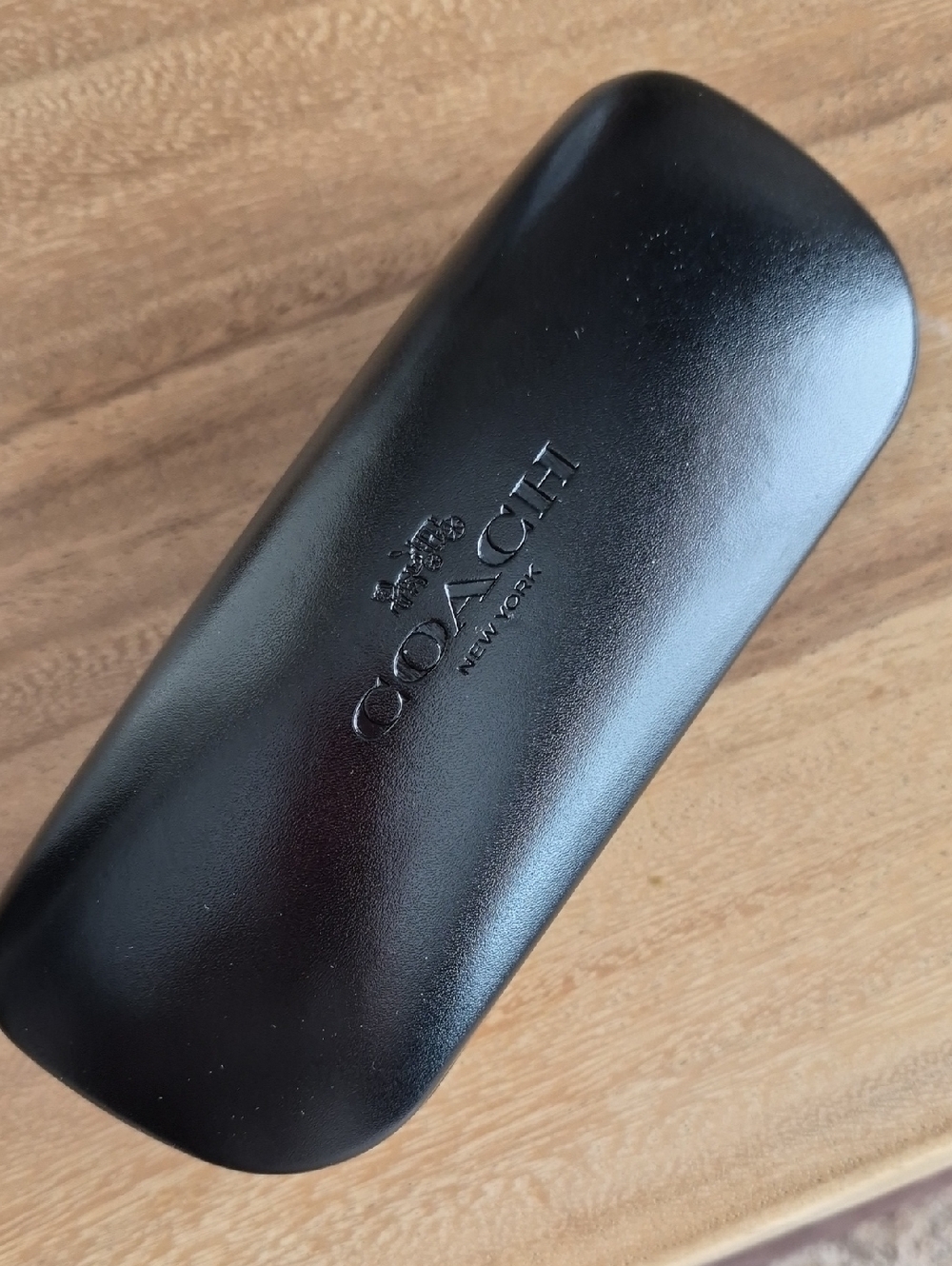 Coach Black Embossed Leather Eyewear Case